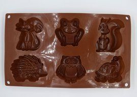 Yunko 6 Animal Silicone Cake Baking Mold Cake Pan Muffin Cups Handmade Soap Moulds Biscuit Chocolate Ice Cube... N2