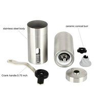 Awkli Manual Coffee Grinder Portable Adjustable Stainless Steel Hand Crank Burr Mill for Coffee Bean, Spices,Pepper... N5