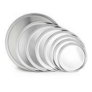 New Star 51001 Aluminum Coupe Style Pizza Tray Pizza Pan, 8-Inch, Set of 6 N2