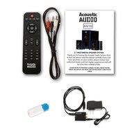 Acoustic Audio AA2102 Home 2.1 Speaker System with USB Bluetooth and Optical Input for Multimedia N2