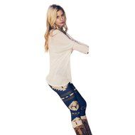 PHOTNO Fashion Women Skinny Printed Stretchy Pants Leggings N30