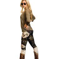 PHOTNO Fashion Women Skinny Printed Stretchy Pants Leggings N33