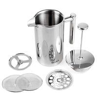 Secura Stainless Steel French Press Coffee Maker 18/10 Bonus Stainless Steel Screen (1000ML) N10