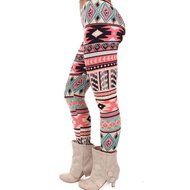 PHOTNO Fashion Women Lady Elasticity Skinny Tribal Printed Stretchy Pants Leggings N23