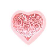 Sher 3D Heart Flowers Silicone Mold Fondant Molds Sugar Craft Tools Chocolate Mould For Cakes