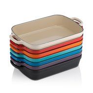 Le Creuset Signature Cast Iron Rectangular Roaster, 5.25-Quart, Palm N8
