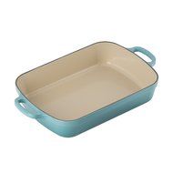 Le Creuset Signature Cast Iron Rectangular Roaster, 5.25-Quart, Palm N9