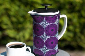 Ceramic French Coffee Press With Stainless Steel Plunger to Make Fresh Coffee or Tea. Includes a Cosy for Keeping... N6
