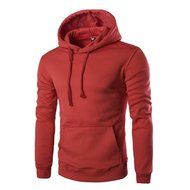 Men&#039;s Outwear,Laimeng Cotton Blend Retro Long Sleeve Hoodie Hooded Sweatshirt Tops Jacket Coat Outwear (L, Red) N4