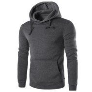 Men&#039;s Outwear,Laimeng Cotton Blend Retro Long Sleeve Hoodie Hooded Sweatshirt Tops Jacket Coat Outwear (L, Red) N6