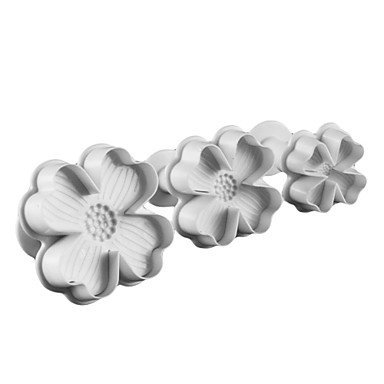 Y&XL&H Four-Petal-Flower Cake and Cookie Cutter Mold with Plunger (3 Pieces) N2