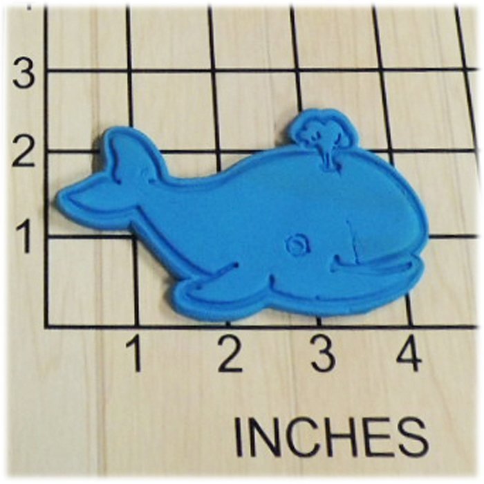 Kids Whale Shaped Fondant Cookie Cutter and Stamp #1400
