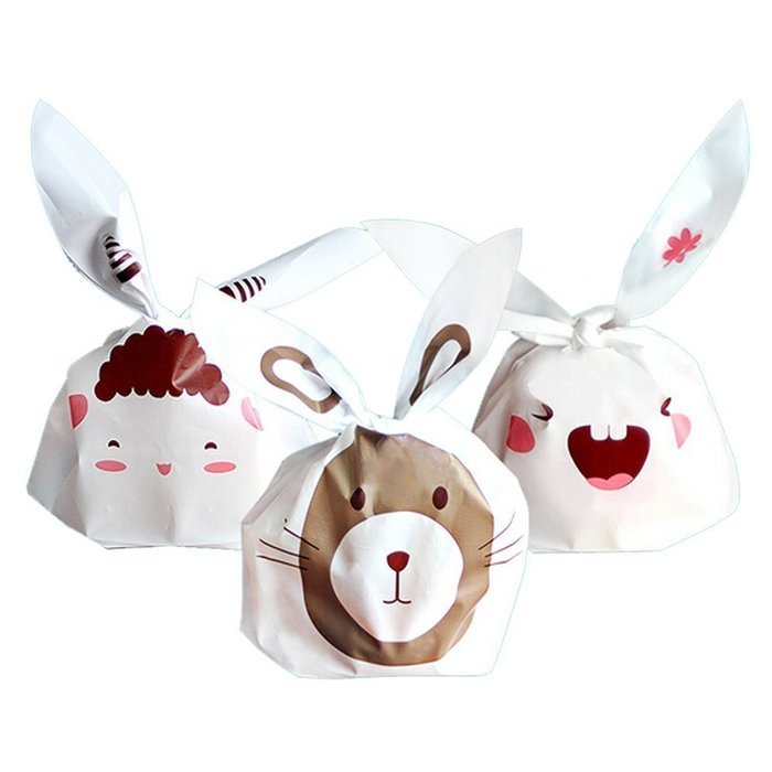 Astra shop 50pcs OPP Cute Self-Adhesive Treat Bags for Cookie Candy Dessert / Sandwich Snack Pastry Bags Bakery... N6