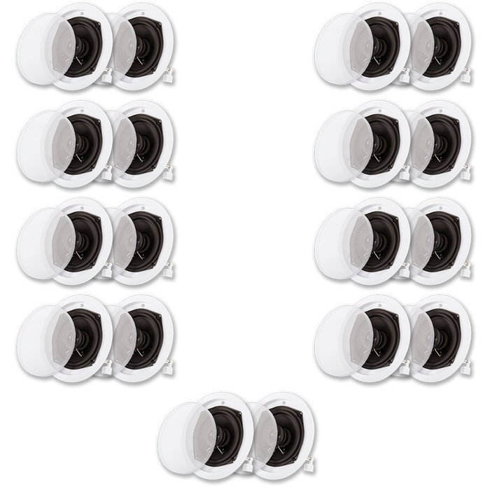 Acoustic Audio R191 In Ceiling / In Wall Speaker 9 Pair Pack 2 Way Home Theater 3600 Watt R191-9PR