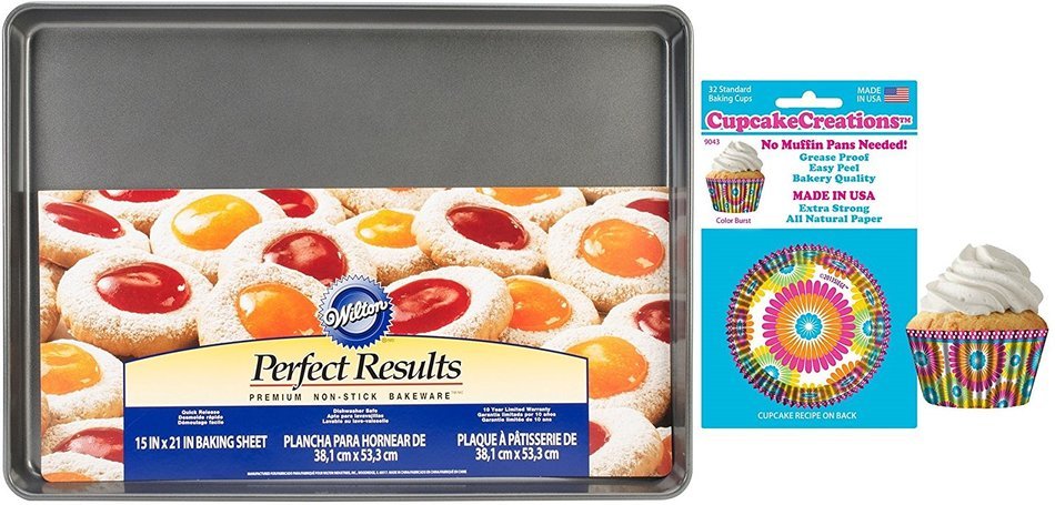 Color Burst Cupcake Creations Baking Cups & Pan Set, W0109-90432