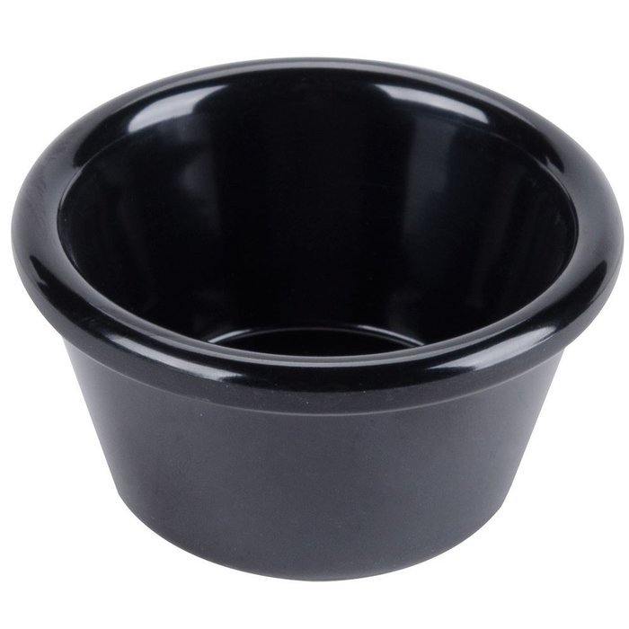 Black 2 oz. Smooth Plastic Ramekin , Set of 48 (4 dozen)