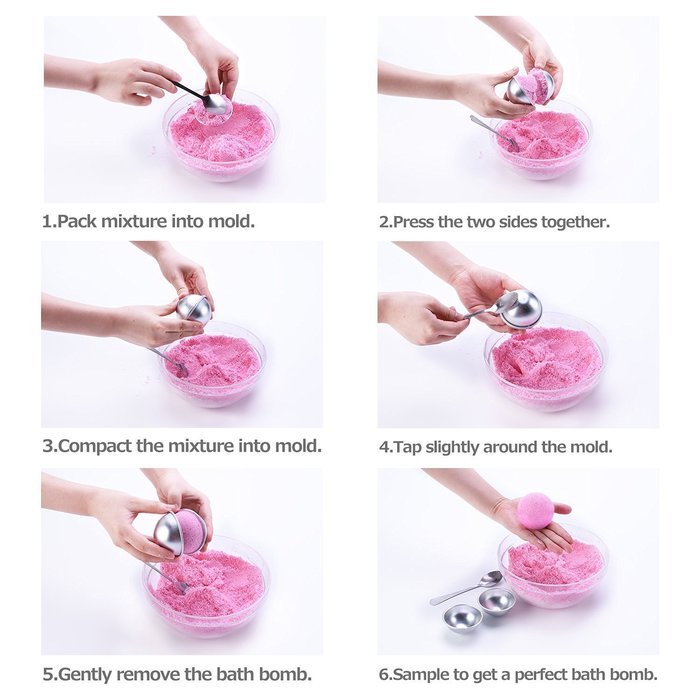 Fangfang 1 PCS DIY Aluminum Bath Bomb Cake Pan Mold Sphere Ellipsoid Cake Mold (2.21inch)