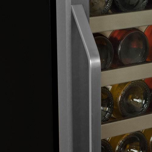EdgeStar 155 Bottle Built-In or Freestanding Dual Zone Wine Cooler - Stainless Steel/Black N5