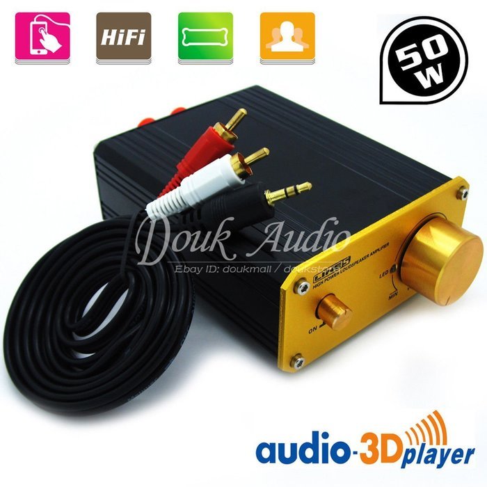 Nobsound 50W Mini Digital Power Amplifier HiFi 2.0 Channel Audio RCA 3.5mm Stereo amp New N5