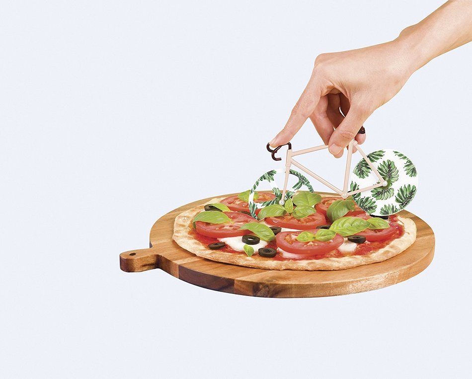 Pizza Cutter - Bicycle Pizza Cutter: Black & Yellow N31