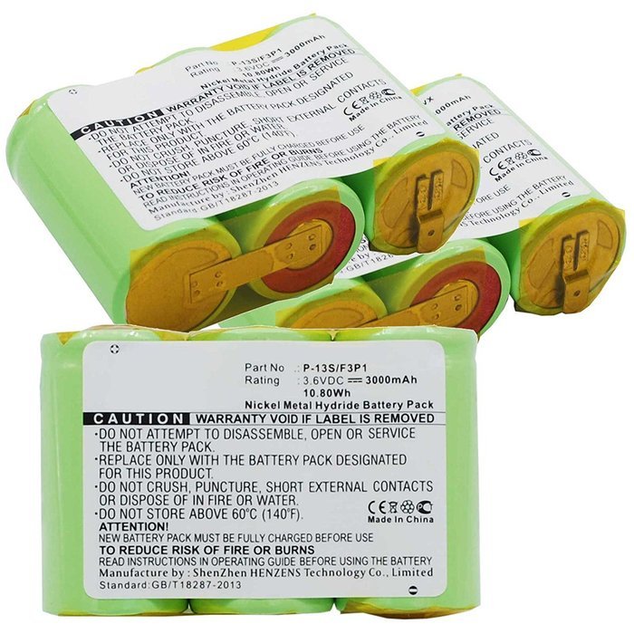 3x Fresh New Exell EBVB-180 NiMH 3.6V 3000mAh Vacuum Battery Fits DISSTON EGS1A1, EGS1A4, EGS6, HOOVER 300, HANDVAC... N3