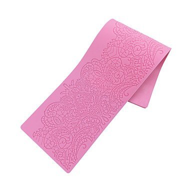 Sher Large Lotus Silicone Cake Border Mat, Silicone Mold Lace Cake Molds Fondant Tools, Sugar Lace Mats,