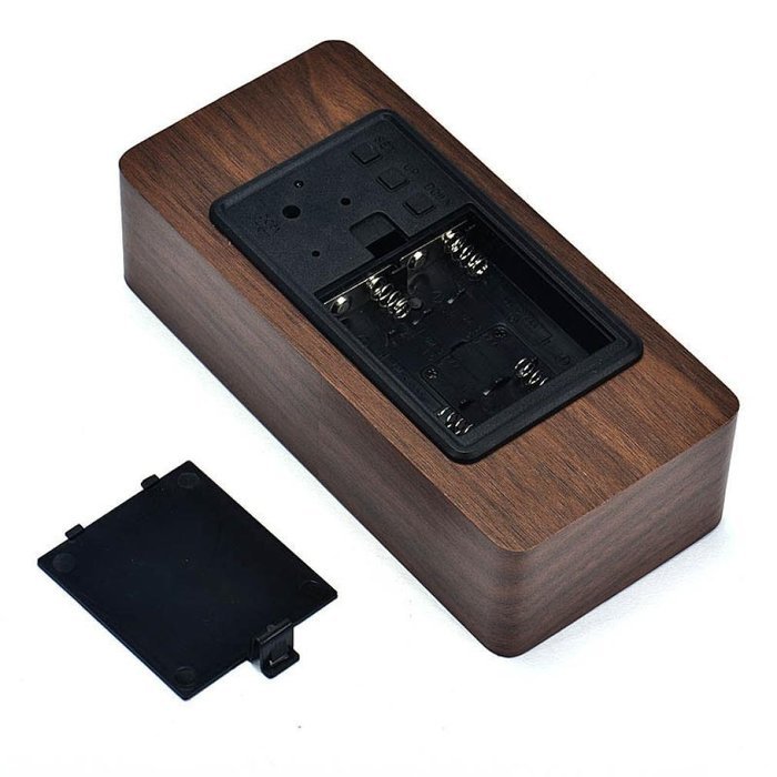 DZT1968 Wooden LED Electronic Desktop Digital Alarm Clock With Temperature N11