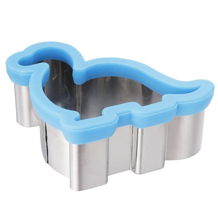 FEESHOW Stainless Steel Sandwich Cutter Biscuit Mold Cookie Cutter (Blue Dinosaur) N6