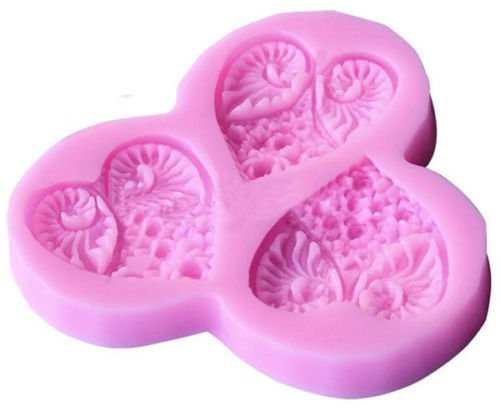 Baking Mold Animal Square 3D Mini Shape Dog Faces 7 Cavity Pink Silicone Mold for Fondant Gum Paste Chocolate... N10