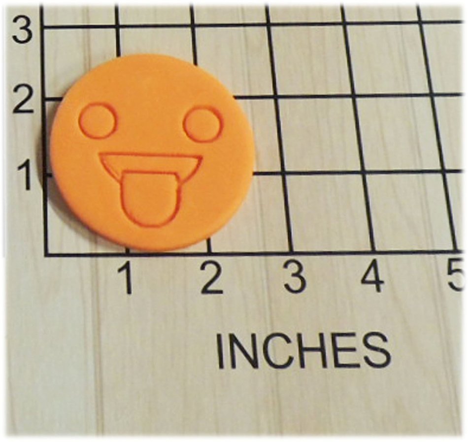 Tongue out Emoji Face Shaped Cookie Cutter and Stamp #1116