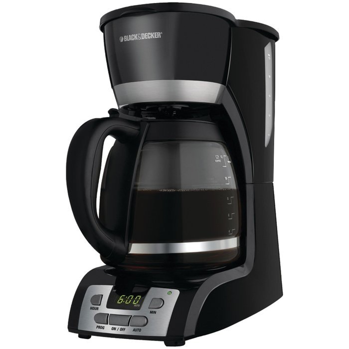 Black & Decker DCM2160B 12-Cup Programmable Coffeemaker, Black N3