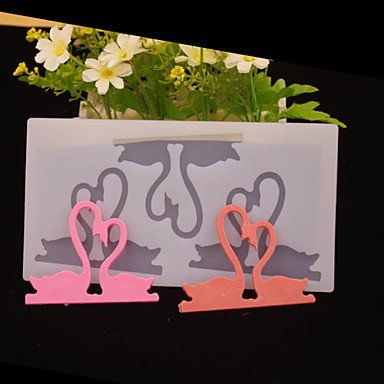 Y&XL&H Love Swan Couple Shape Chocolate Plugin Mold for Cake Decoration Silicone Material N2