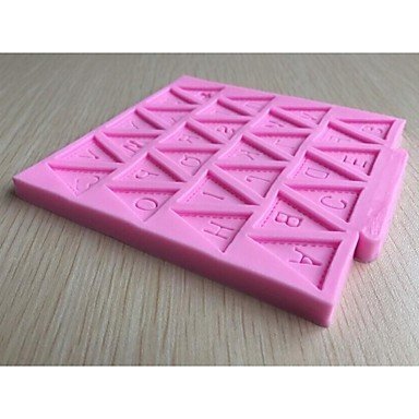 Sher Alphabet Bunting Shaped Fondant Cake Chocolate Silicone Mold,Cupcake Decoration Tools,L11.2cmW10.6cmH0.7cm N2