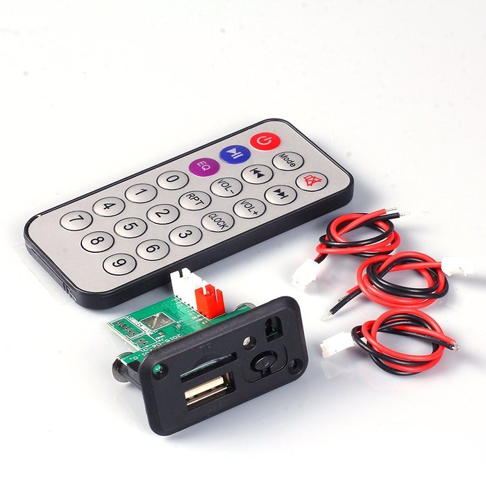 Icstation 2X3W Stereo Audio Power Amplifier MP3 Decoder Board IR Remote Control N5