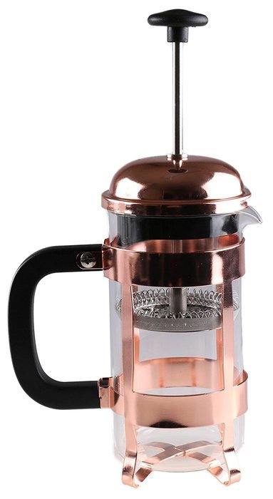 Gourmet Single Serve Shiny Copper French Press Coffee Brewer