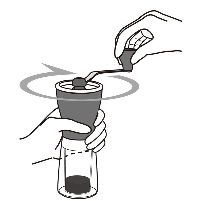 Hario MSS-1B Mini Coffee Mill Slim Grinder N6