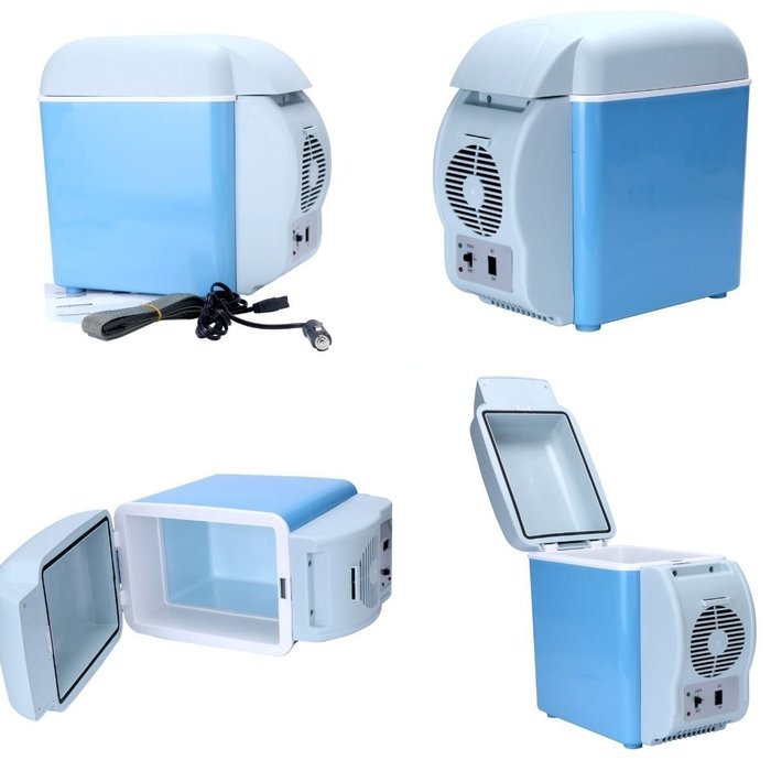 New 12V Blue Car Small Refrigerator Mini Fridge Cooler/Warmer-7.5 L N3