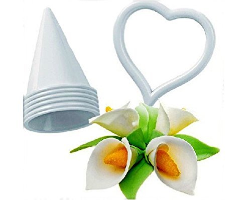 Anyana 7pcs set Calla Lily Plastic Cookie Cutter Cake Mould Tool Kitchen Tool Sugar Paste Baking Mould Cookie... N4