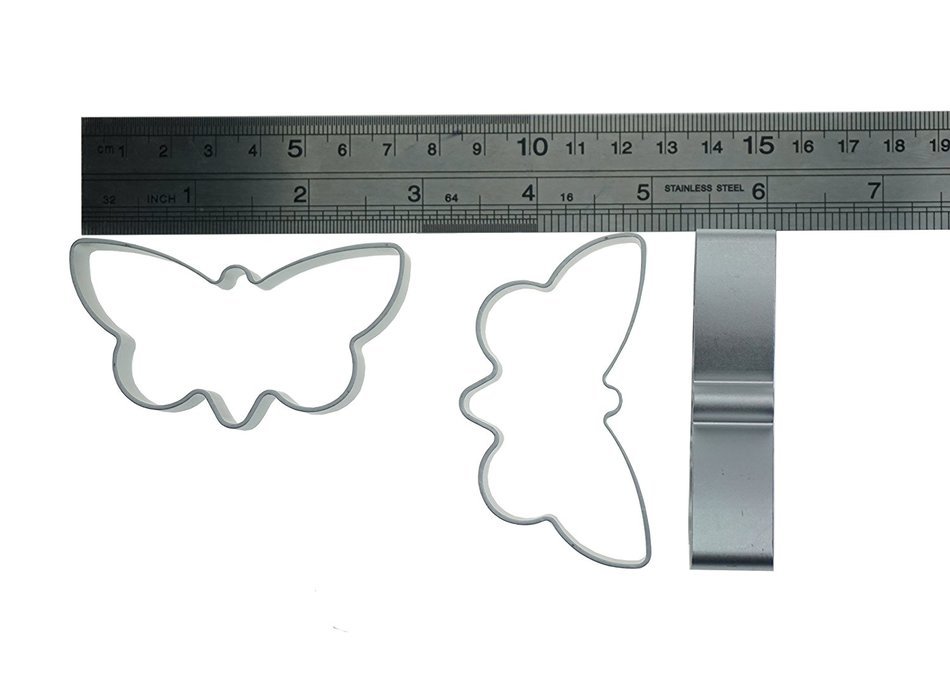 Bilipala DIY Metal Butterfly Cookie Cutter Set Baking Mold Cookie Molds Set of 6 N2