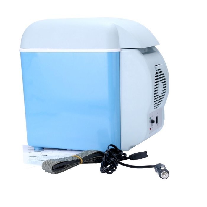 New 12V Blue Car Small Refrigerator Mini Fridge Cooler/Warmer-7.5 L N6