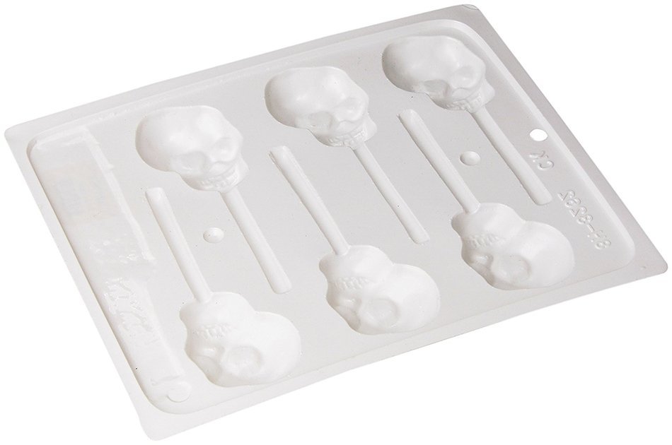 CK Products 2 1/4 Inch Skull Hard Candy Sucker Mold