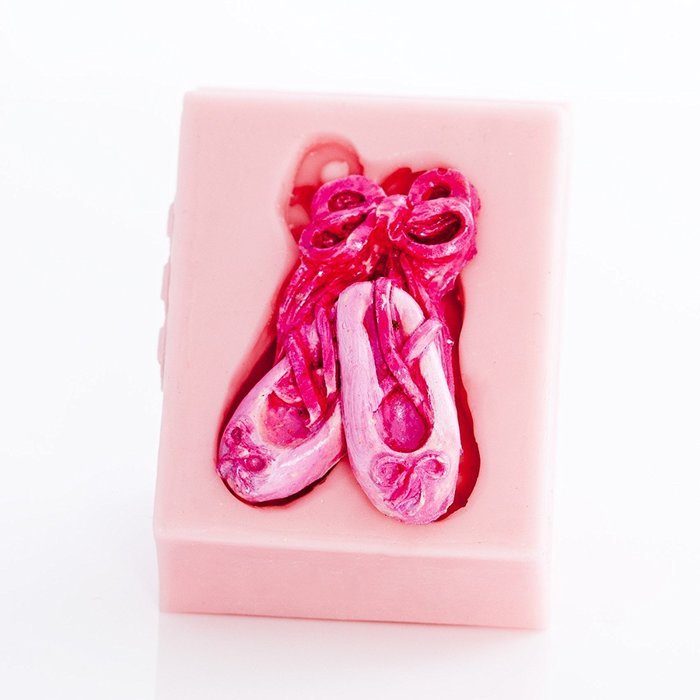 Ballet Slippers Silicone Mold Chocolate, Fondant, Candy, Mints, Resin, Clay, Jewelry, Craft, Flexible Food Mold. N4