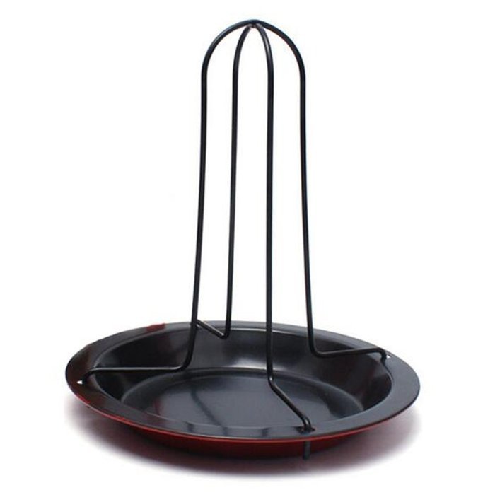 Chicken Roaster Rack With Bowl Tin Non-stick Cooking Tools Baking Pan Barbecue Grilling BBQ Accessories N3