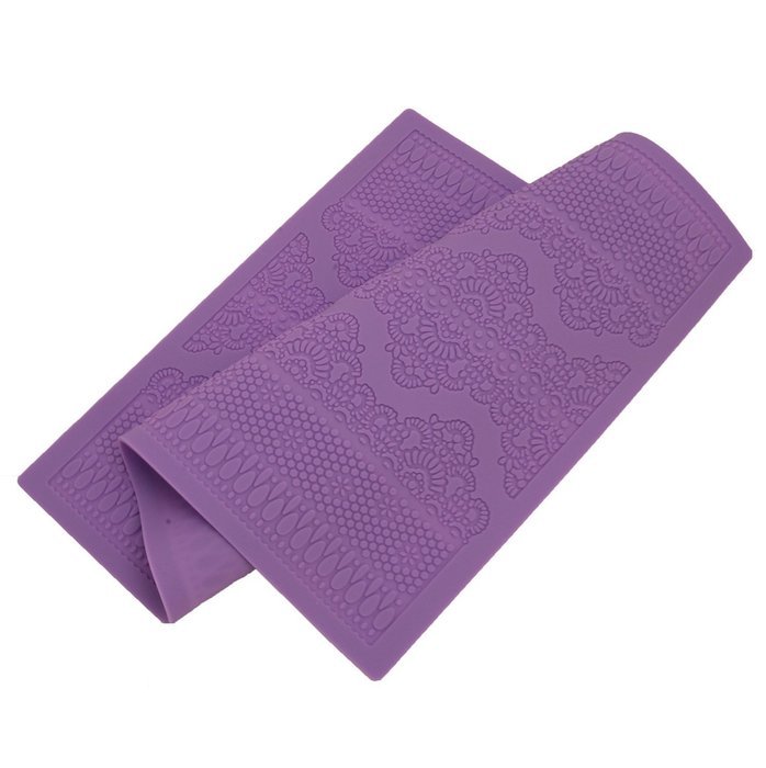 centstar Flower Pattern Silicone Mat Fondant Cake Lace Embossed Cake Mold Mould Purple N3