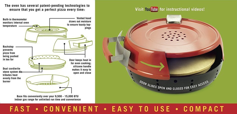 Pizzacraft PC0601 Pizzeria Pronto Stovetop Pizza Oven N2