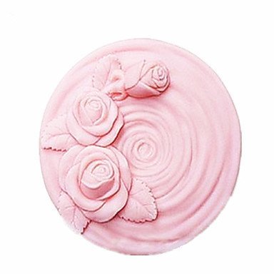 Y&XL&H Rose Flower Shaped Fondant Cake Chocolate Silicone Mold Cake Decoration Tools,L7.8cmW7.8cmH4.4cm