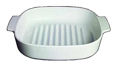 Corning Ware White Coupe Square Cooker / No Lid ( 10" w/ Rack ) ( M-10-GR-B )