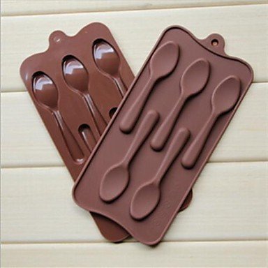 Y&XL&H 5 Hole Spoon Shape Cake Ice Jelly Chocolate Molds,Silicone 22.5&iexcl;&Aacute;10.5&iexcl;&Aacute;1 CM(8.9&iexcl;&Aacute;4.1&iexcl;&Aacute;0.4 INCH) N2