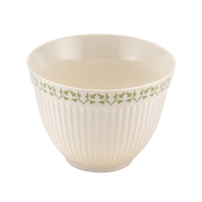 Paula Deen Signature Pantryware 2-Quart Melamine Mixing Bowl, Cream/Pear N2