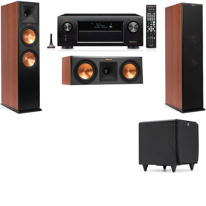 Klipsch RP280F Tower Speakers CHRP250CSDS12 3.1Denon AVRX4100W